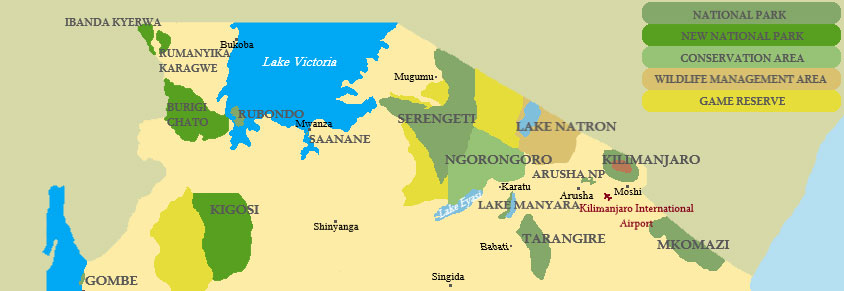 mappa-parchi-nord-tanzania Mappa Parchi Tanzania